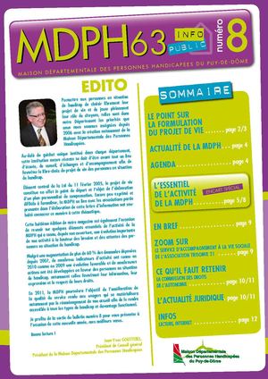 Lettre d'information n°8 de la MDPH 63