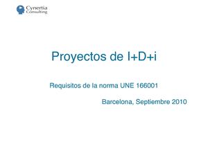 UNE 166001 - Proyectos de innovación