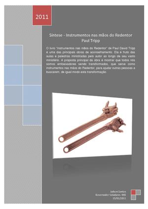 Instrumentos nas mãos do redentor - Paul Tripp - Por Jailson Santos