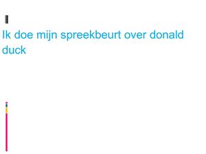 Spreekbeurt Donald Duck