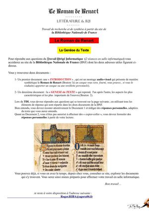 TICE TUICE - Le Roman de Renart