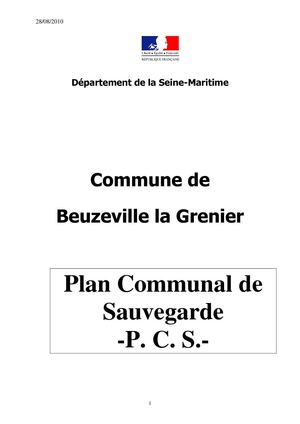 Plan Communal de Sauvegarde  Beuzeville la Grenier