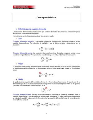 EDyS: Conceptos básicos de ecuaciones diferenciales