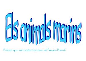 Projecte els animals marins fitxes
