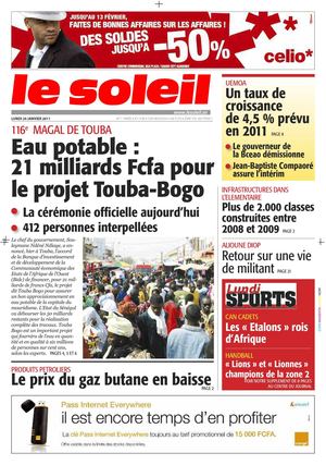 Edition du 24 Jan 2011