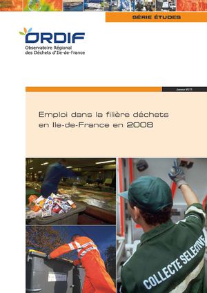 Emploi dans la filière déchets en Ile-de-France en 2008