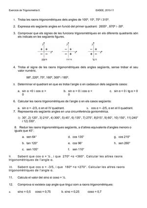 Exercicis trigonometria 2