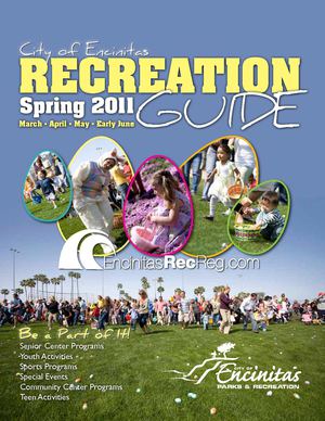 City of Encinitas Spring 2011 Recreation Guide Brochure