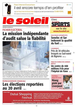 Edition du 28 Jan 2011