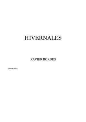 HIVERNALES - Xavier BORDES