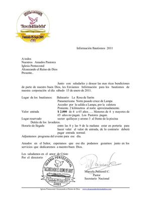 Informativo  Alcanzando el Reino de Dios
