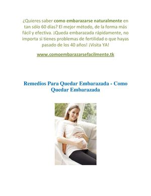 Remedios Para Quedar Embarazada - Como Quedar Embarazada