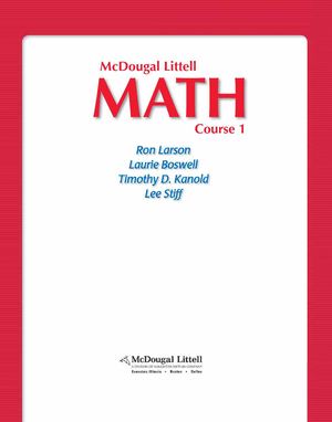 McDougal Littell Math Course1