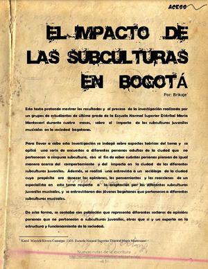 El impacto de las subculturas en Bogota