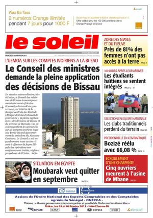 Edition du 02 Fev 2011