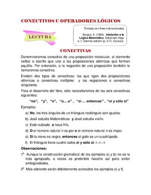 Conectores u Operadores Lógicos