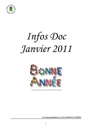 Infos doc Janvier 2011
