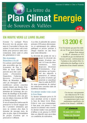 Newsletter n°3 du Plan Climat Energie Territorial de Sources & Vallées