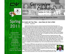 Canyonview Spring 2011 Newsletter