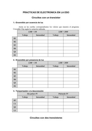 FICHA PRACTICAS DE ELECTRONICA EN LA ESO