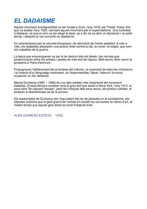 Dadaisme - Alba Guimerà