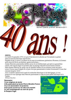 Quarantième anniversaire Lycée PMF