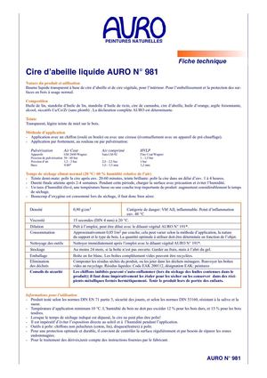 Cire d’abeille liquide AURO 981