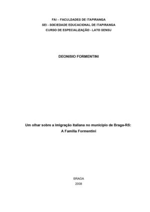 A Família Formentini - Monografia