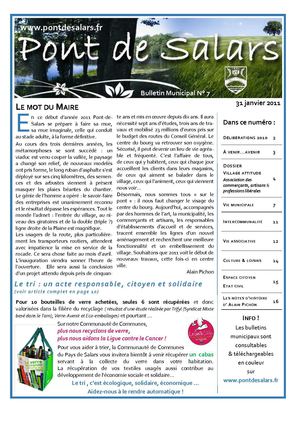 Bulletin Municipal n°7 du 31 janvier 2011