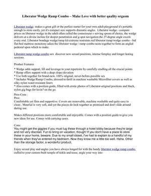 Liberator Wedge Ramp Combo