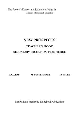 NEW PROSPECTS  TEACHER’S BOOK  SECONDARY EDUCATION, YEAR  THREE