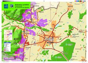 Carte itinéraires cyclables 
