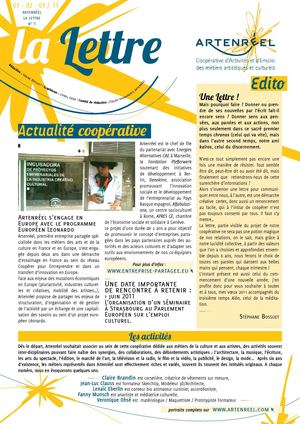 Artenréel, la lettre - Janvier 2011