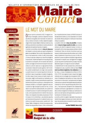 Mairie Contact n°11 janvier 2011