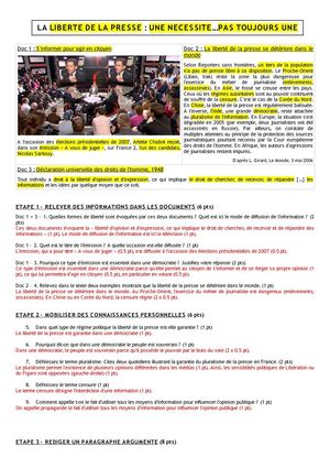 La liberté de la presse : une nécessité...pas toujours une réalité