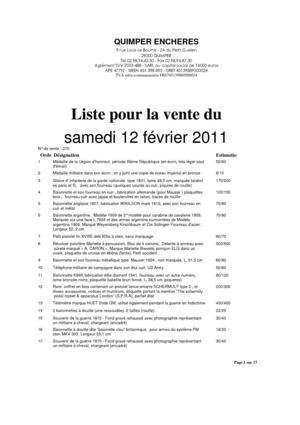 liste 12 fevrier 2011