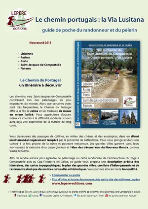 Le Chemin du Portugal (la Via Lusitana), guide pratique vers Compostelle