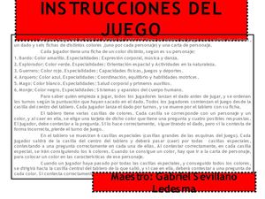 INSTRUCCIONES DEL JUEGO