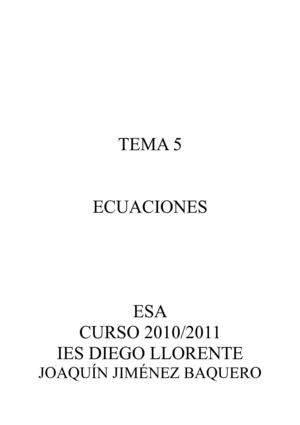 Ecuaciones