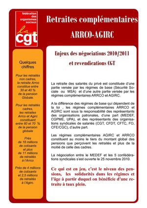 Retraites complémentaires ARRCO AGIRC