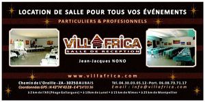 Plaquette Villafrica, la salle de réception
