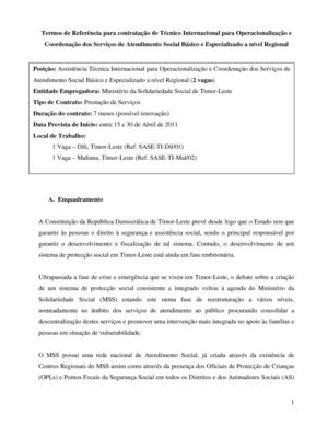 Técnicos de Serviço Social - Timor