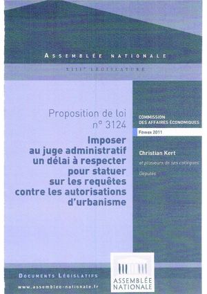 Proposition de loi n° 3124 commission des affaires économiques février 2011 par Christian Kert et plusieurs de ses collègues députés