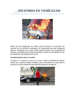 INCENDIO EN VEHÍCULOS