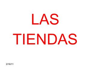 Presentación las tiendas