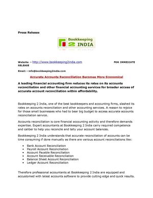 Accurate Accounts Reconciliation Becomes More Economical 