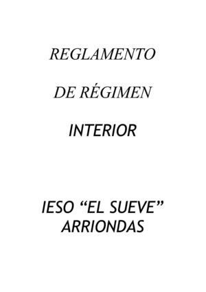 Reglamento Régimen Interior