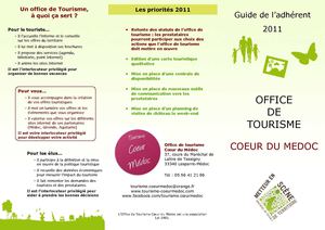 Guide de l'adhérent 2011 Office de Tourisme
