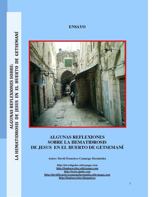 HEMATIDROSIS DE JESÚS EN EL HUERTO