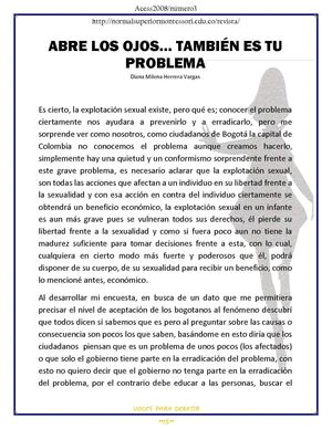 Abre los ojos también es tu problema